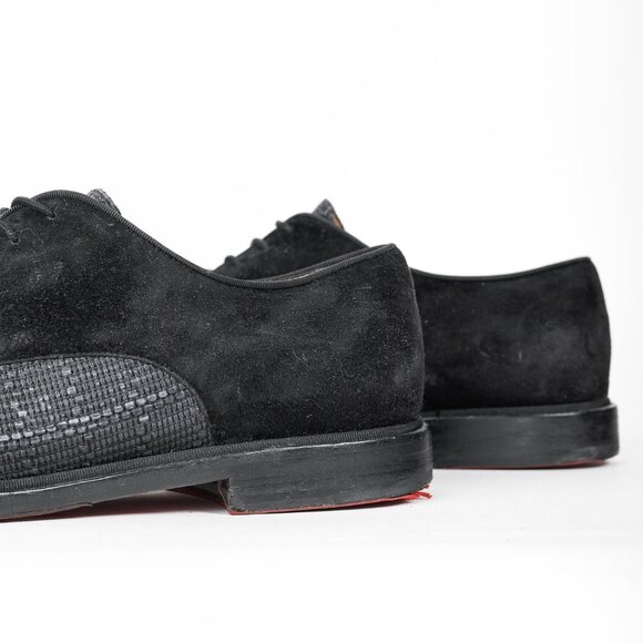 Christian Louboutin Black Multi-Material Greggo Lace Up Derby Shoes - Picture 9 of 10